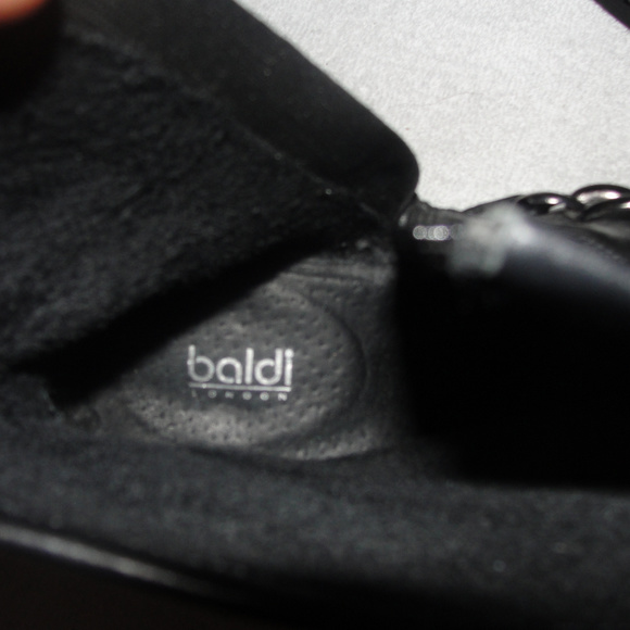 black leather baldi london ankle boots size 10 - Picture 6 of 6